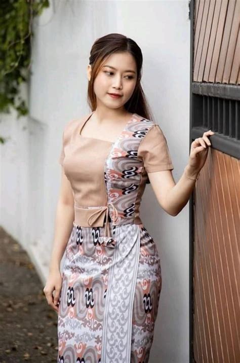 Pin By Black Pearl On Collection Cotton Dress Designs Myanmar Dress