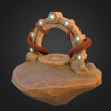 3d Model Stylized Portal Game Ready Asset Vr Ar Low Poly Cgtrader