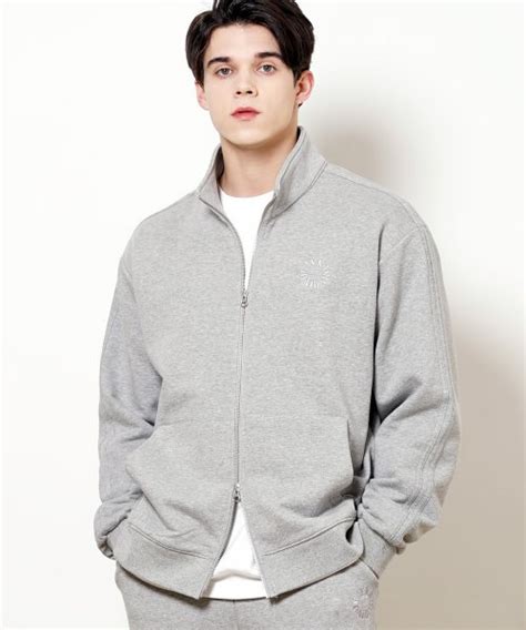 Musinsa Gakkai Unions Two Way Two Line Sweat Jacket Gray