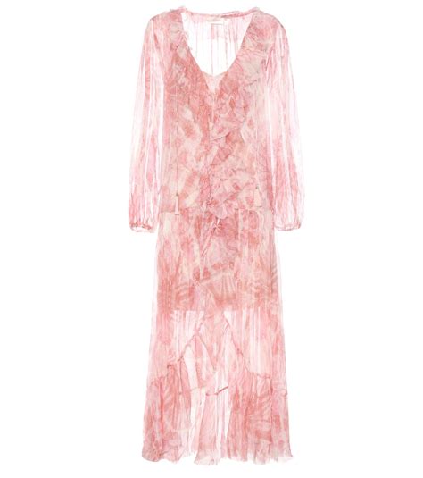 Zimmermann Winsome Ruffle Robe Silk Dress Zimmermanns Winsome