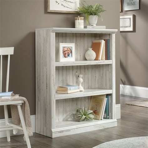 Sauder Miscellaneous Storage 3 Shelf Bookcase White Plank Finish