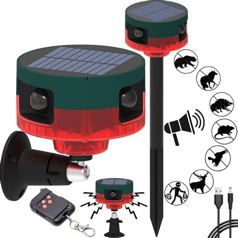 Solar Outdoor Motion Sensor Alarm,with Upgraded 360° Motion Detector ...