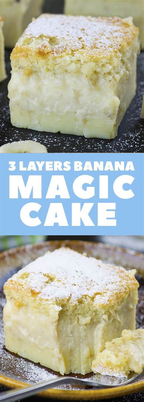 Easy Banana Magic Cake Omg Chocolate Desserts