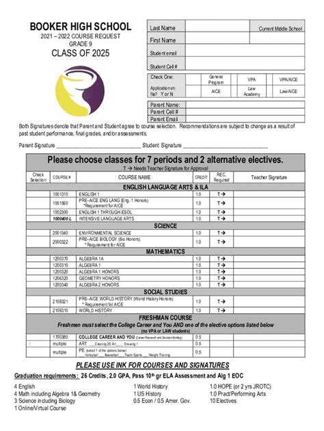 Fillable Online BHS Registration Forms 21 22 SY Fax Email Print PdfFiller