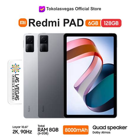 Jual Redmi Pad 6 128GB 10 6 Inch Helio G99 Layar 2K 90Hz 8000mAh