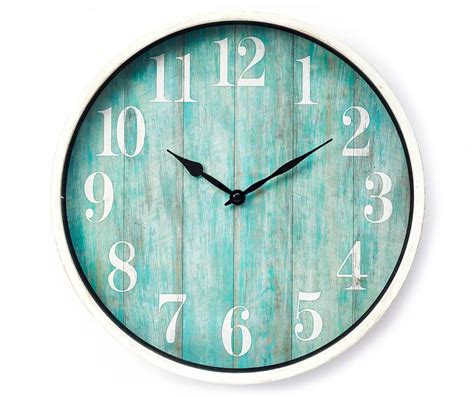 Aqua Plank Wall Clock, (12") | Big Lots