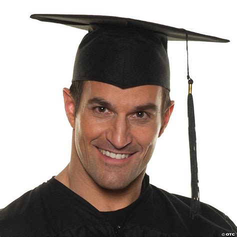 Adults Black Graduation Cap With Black Tassel Oriental Trading