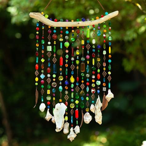 Sun Catcher Light Catcher Murano Wire Art Windchime Glass Shell