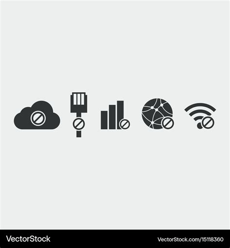 No Internet Connection Icon Royalty Free Vector Image