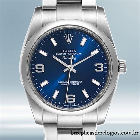 Rolex Air King Mm Masculino M Mostrador Azul Autom Tico