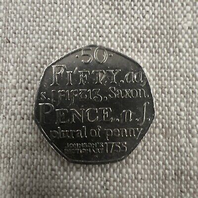 Johnson S Dictionary Saxon Plural Of Penny Rare P Fifty