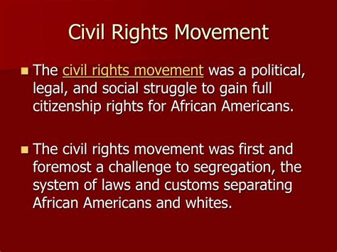 Civil Rights Movement Lesson In Ppt