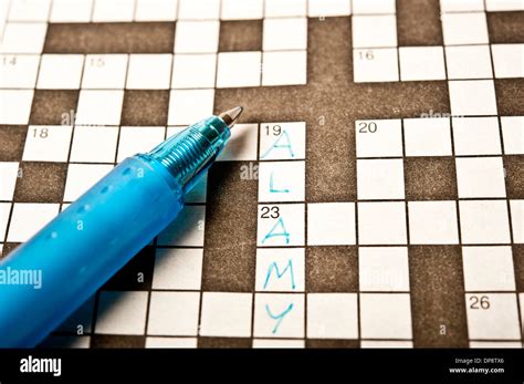 Crossword Puzzle Pen Hi Res Stock Photography And Images Alamy