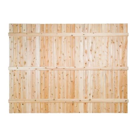 6 Ft H X 8 Ft W Privacy Eastern White Cedar Moulded 4 In Flat Top