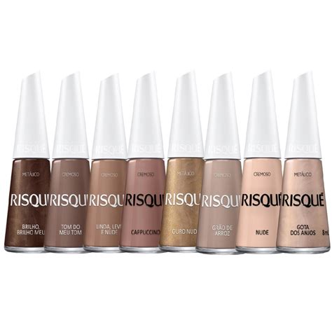 Kit Esmalte Risque Cores Nude Cole O Cremosa Manicure Un Shopee