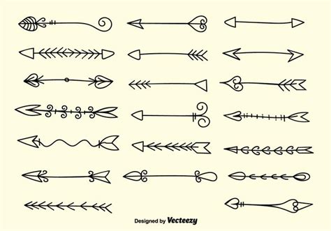 Doodle Decorativos Vectores De Flecha Descargue Gráficos Y Vectores