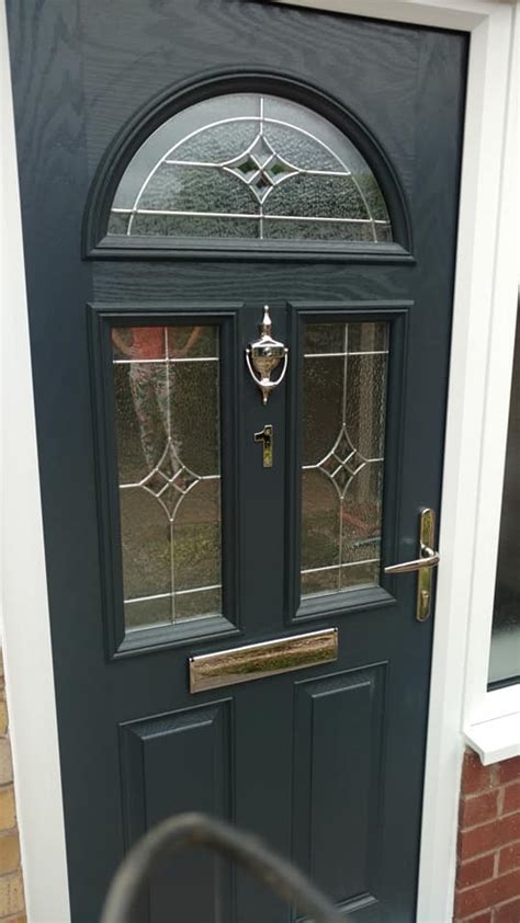 Anthracite Grey Composite Door With Triple Glazed Glass Bespoke Door