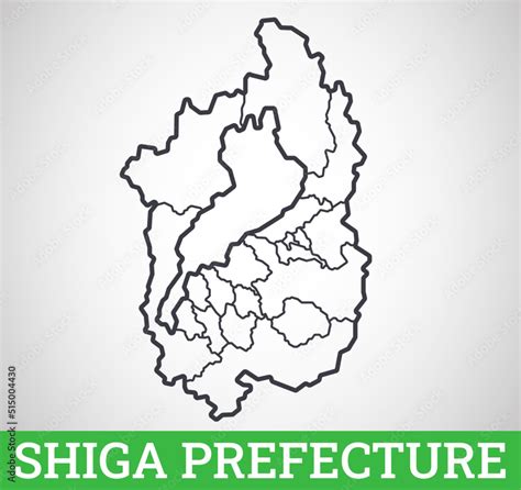 Simple outline map of Shiga Prefecture, Japan. Vector graphic ...