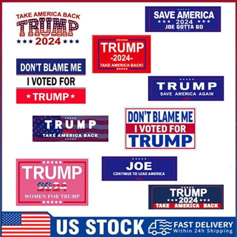 10x Set Trump 2024 Bumper Sticker Stickers Take Save America Back