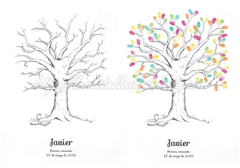 Plantilla Arbol De Huellas Union Para Imprimir Pdf Gratis Descargar