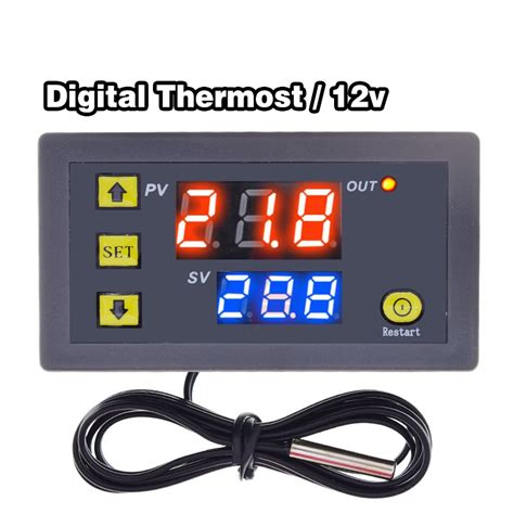 Digital Temperature Controller Led Display Thermostat W Dc V