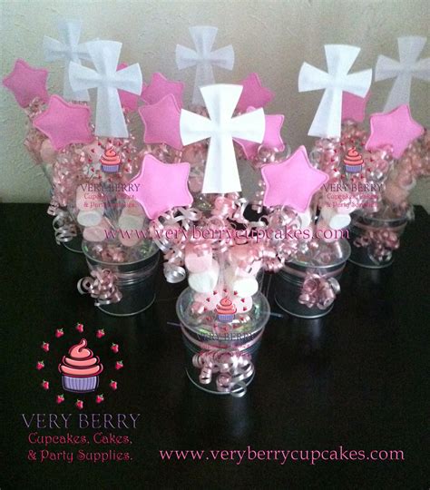 Veryberry Cupcakes Girl Baptism Eva Foam Centerpieces