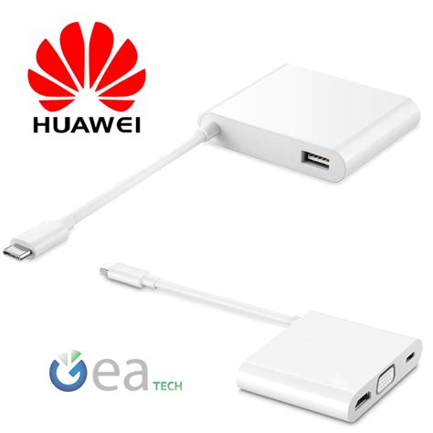 Huawei Original Adapter Mate 10 Dock 2 AD11Bianco HDMI VGI USB 3.0 Type ...