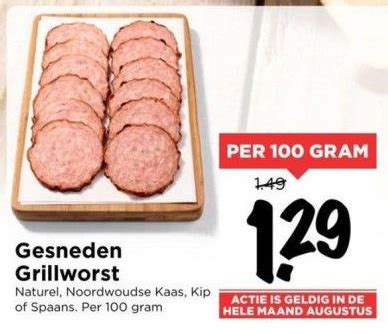 Gesneden Grillworst Aanbieding Bij Vomar Voordeelmarkt