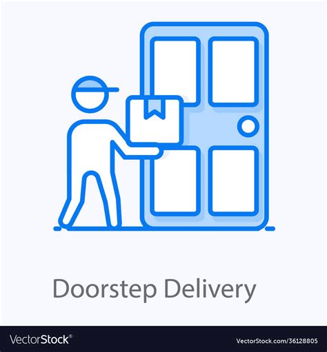 Doorstep delivery Royalty Free Vector Image - VectorStock