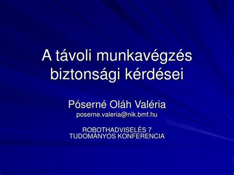 Ppt A T Voli Munkav Gz S Biztons Gi K Rd Sei Powerpoint Presentation