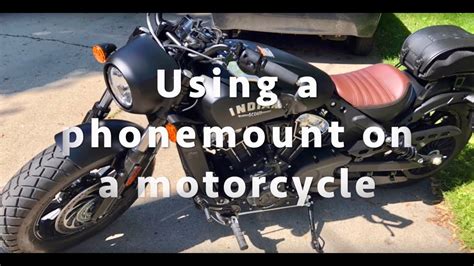 Using The Phone Mount On A Motorcycleodometer Display In 2019 Indian Scout Bobber Youtube