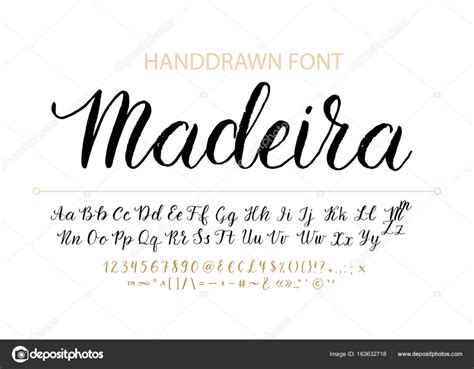 Fonte De Handdrawn Vector Script Escova Estilo Texturizado Caligrafia