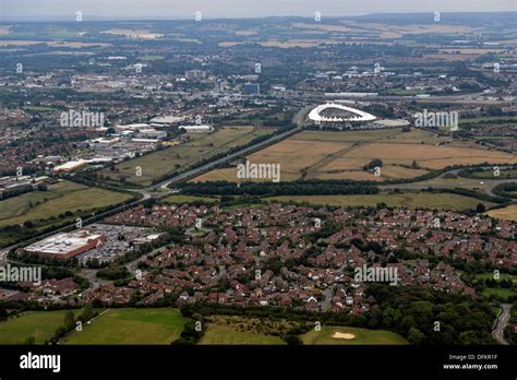 Aerial photograph of Ashford Kent Stock Photo - Alamy