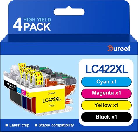 Gureef LC422XL Ink Cartridges For Brother LC422 Ink Cartridges For