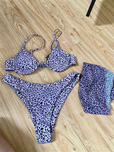 Leopard Print Pc Bikini Women S Fashion Swimwear Bikinis Swimsuits On Carousell