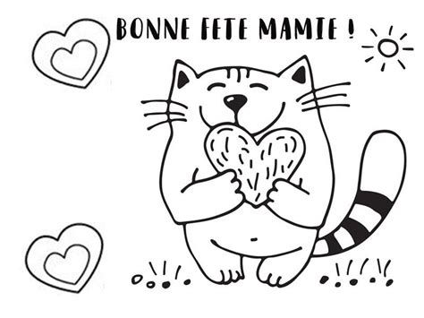 Coloriage à imprimer bonne fête mamie