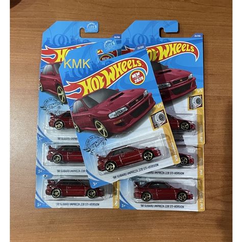 Hot Wheels Subaru Impreza B Sti Version Red Shopee Malaysia