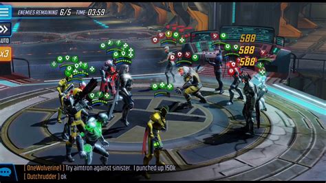 War Offense K Aimtron Vs K Marauders Marvel Strike Force