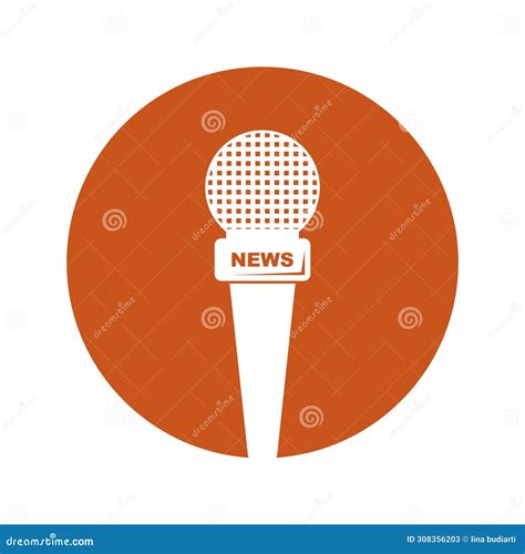 News Microphone Logo Stock Vector Illustration Of Cafe 308356203