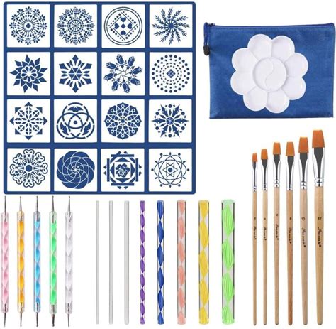 Lot De 37 Outils De Pointillement Mandala Pour Stylo Pochoir Bille