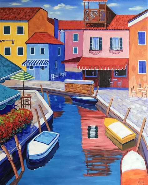 Burano Colours 2 By Irina Redine Paintings For Sale Bluethumb