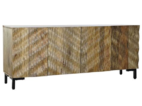 Buffet Meuble De Rangement En Bois De Manguier Coloris Marron