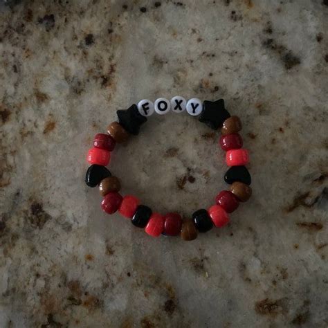 Foxy Fnaf Kandi Bracelet Etsy Kandi Bracelets Pony Bead Bracelets