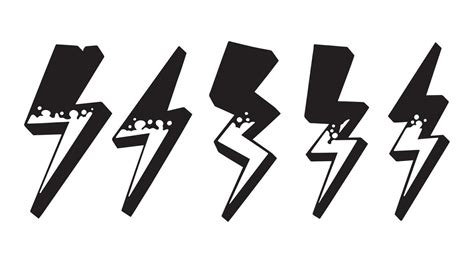 Lightning silhouette. Lightning strike, thunderbolt. 27569655 Vector Art at Vecteezy