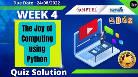 Nptel The Joy Of Computing Using Python Week Quiz Assignment