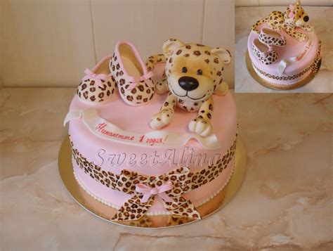 Adorable Leopard 1st Birthday Cake