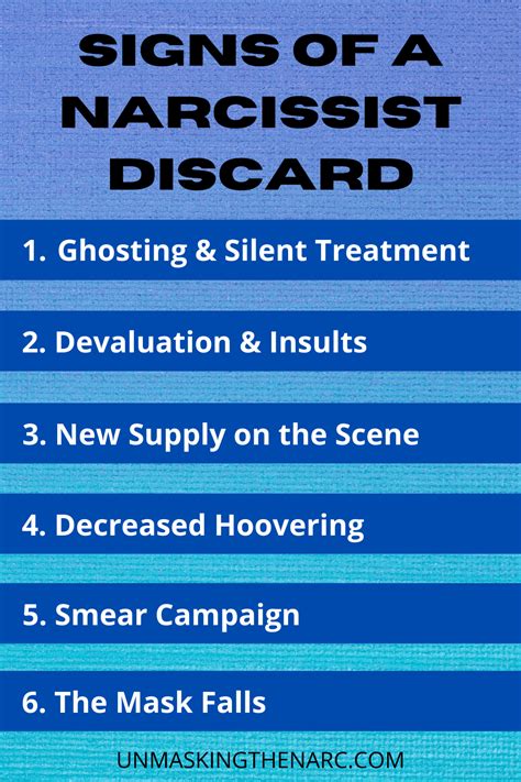 12 Narcissist Discard Signs Why They Do It Unmasking The Narc