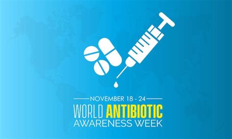 Vektor Illustration Design Konzept Der World Antibiotic Awareness Week