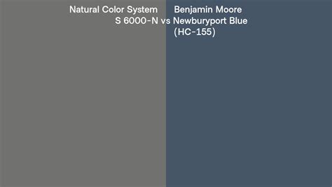 Natural Color System S 6000 N Vs Benjamin Moore Newburyport Blue Hc