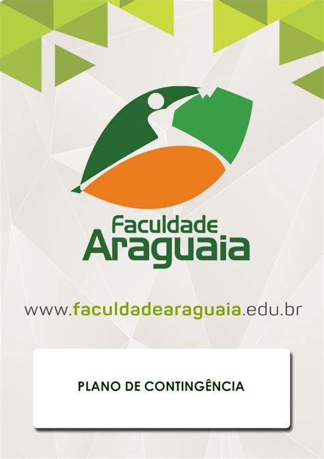 PDF PLANO DE CONTINGÊNCIA Centro UniversitárioDesenvolver e manter